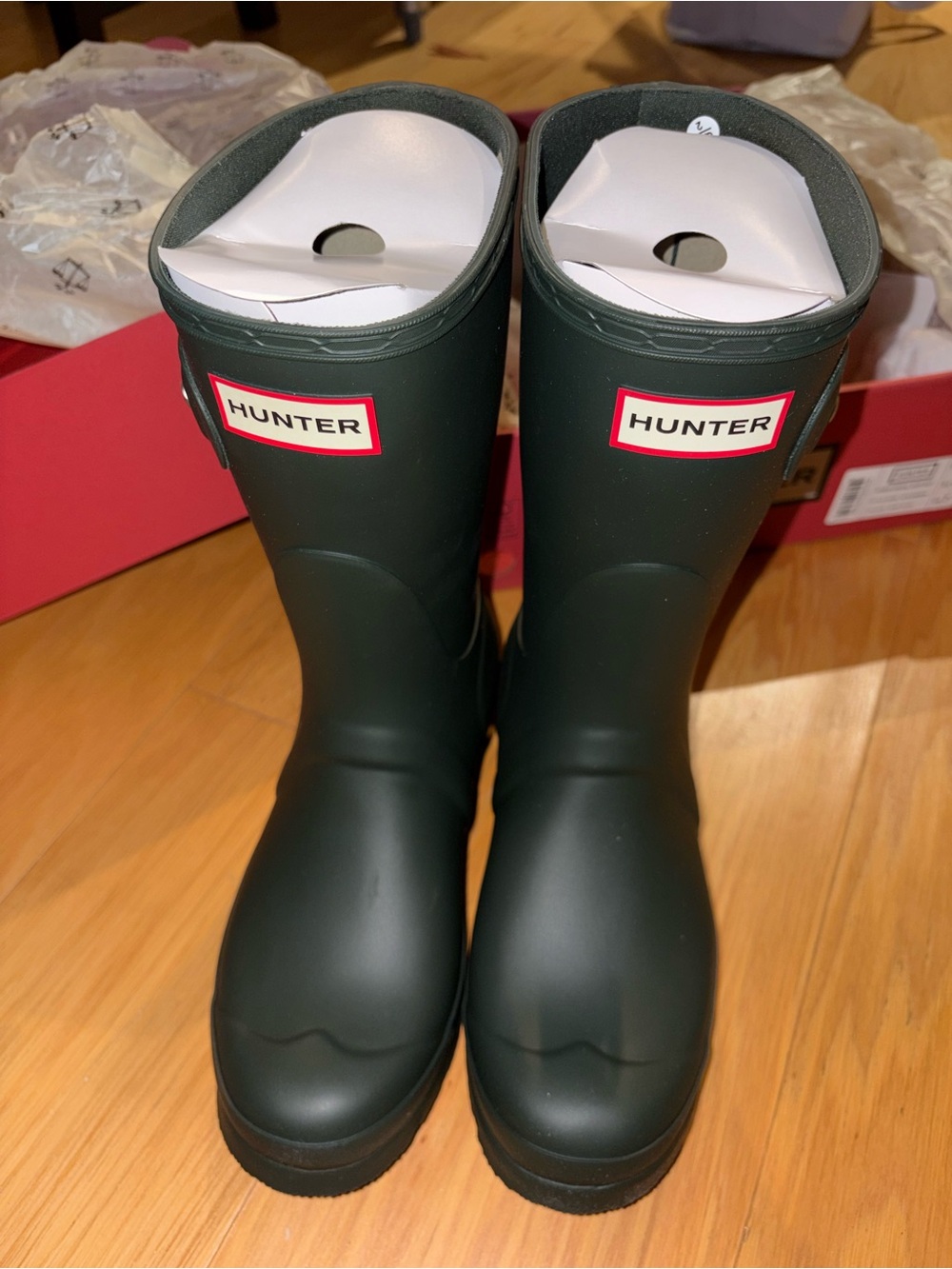 Hunter Women's Short Rain Boots in Forest Green - Picture 3 of 5
